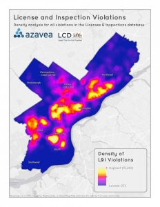 Summer of Maps - Heat map showing inspection violations